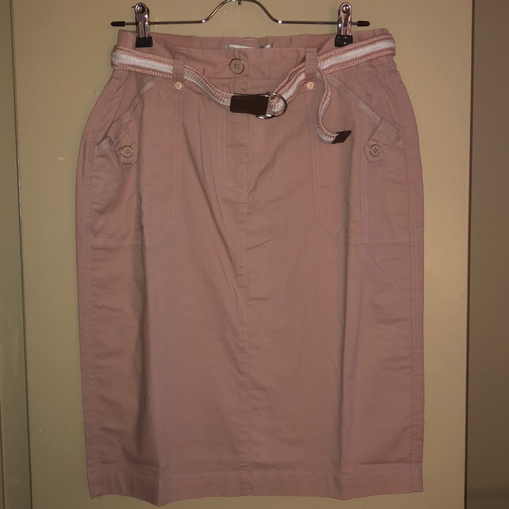Pink belted skirt